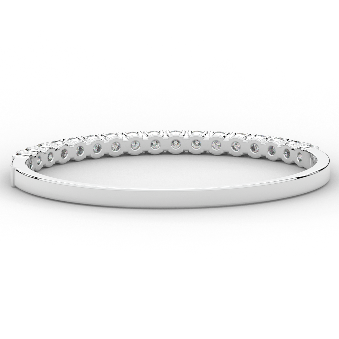 5.00CT.TW ROUND LAB DIAMOND BANGLE - Nazarelle