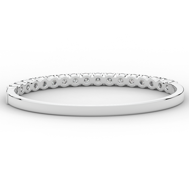 5.00CT.TW ROUND LAB DIAMOND BANGLE - Nazarelle