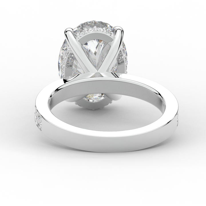 4.30CT.TW OVAL LAB DIAMOND BAND ENGAGEMENT RING - Nazarelle