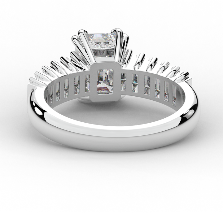 2.60CT.TW EMERALD CUT LAB DIAMOND ENGAGEMENT RING - Nazarelle
