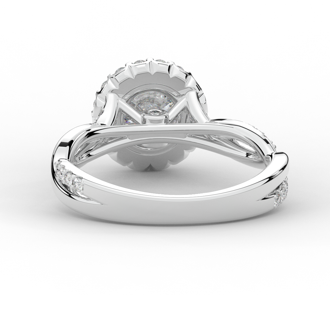 1.30CT.TW ROUND LAB DIAMOND ENGAGEMENT RING - Nazarelle