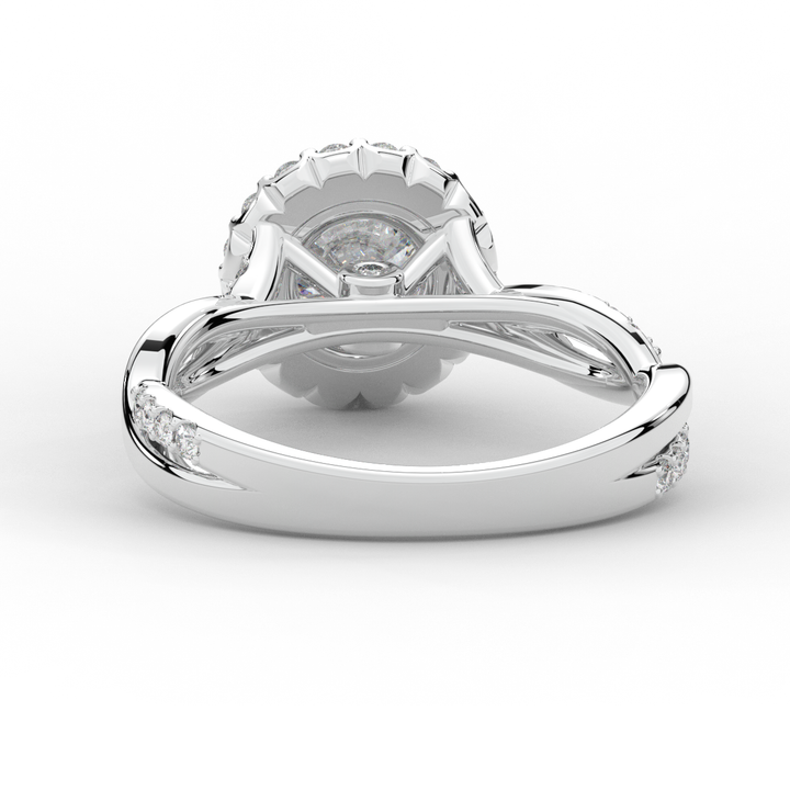 1.30CT.TW ROUND LAB DIAMOND ENGAGEMENT RING - Nazarelle