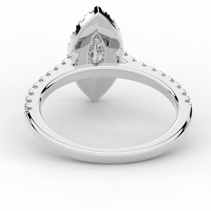 0.80CT.TW MARQUISE LAB DIAMOND HALO ENGAGEMENT RING - Nazarelle