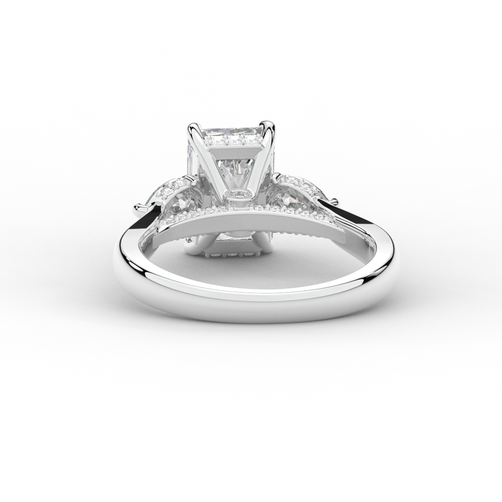 2.40CT.TW RADIANT LAB DIAMOND 3 STONE ENGAGEMENT RING - Nazarelle