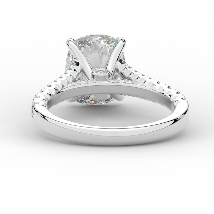 3.45CT.TW CUSHION LAB DIAMOND ENGAGEMENT RING - Nazarelle