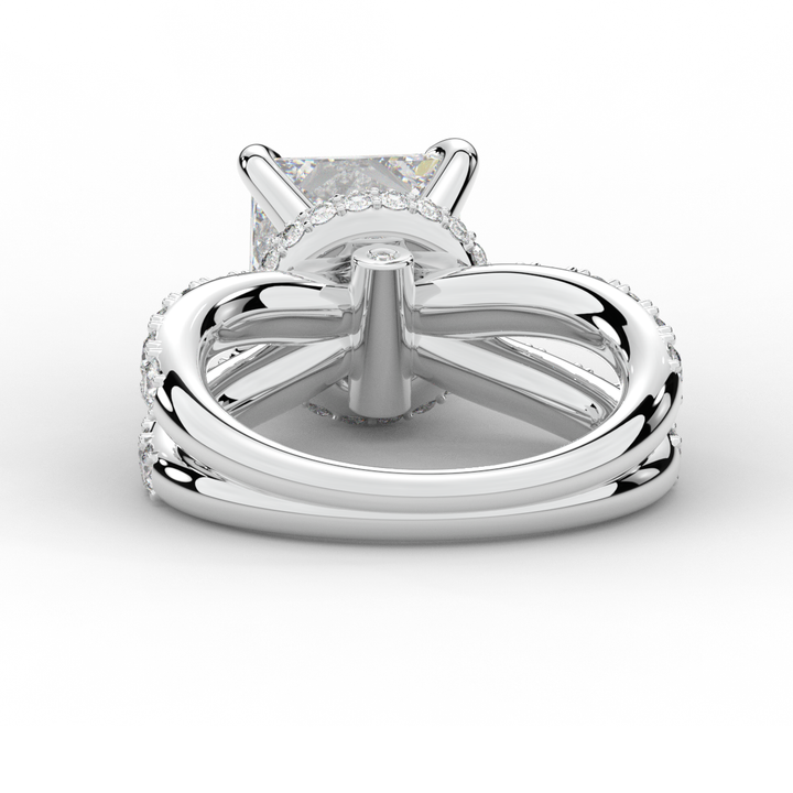 5.25CT.TW PRINCESS LAB DIAMOND ENGAGEMENT RING - Nazarelle