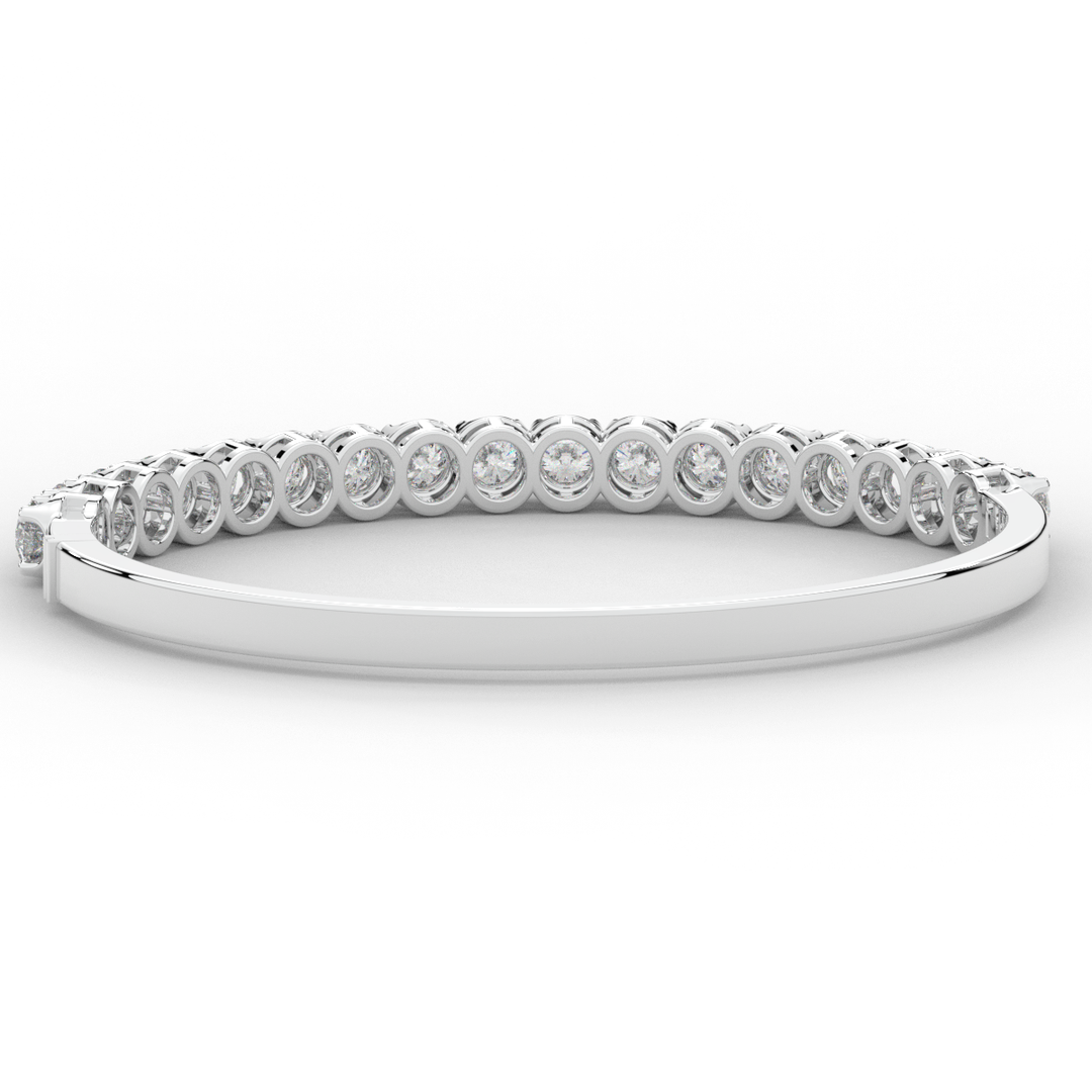 5.00CT.TW ROUND LAB DIAMOND BANGLE - Nazarelle