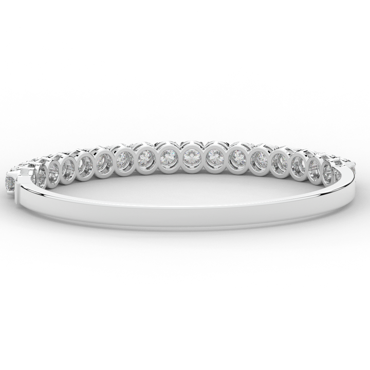 5.00CT.TW ROUND LAB DIAMOND BANGLE - Nazarelle