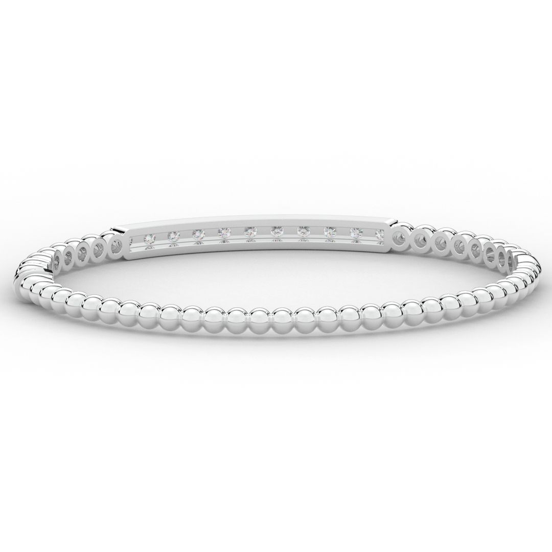 1.10CT.TW ROUND LAB DIAMOND BANGLE - Nazarelle