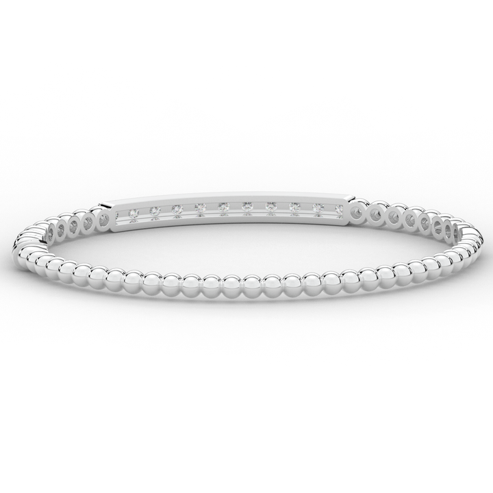 1.10CT.TW ROUND LAB DIAMOND BANGLE - Nazarelle