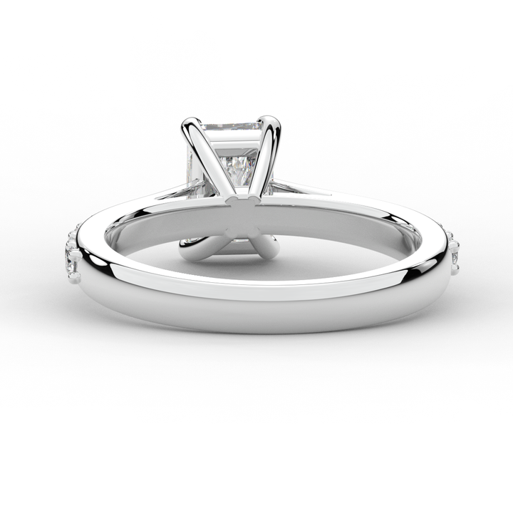 1.25CT.TW RADIANT LAB DIAMOND SOLITAIRE ENGAGEMENT RING - Nazarelle