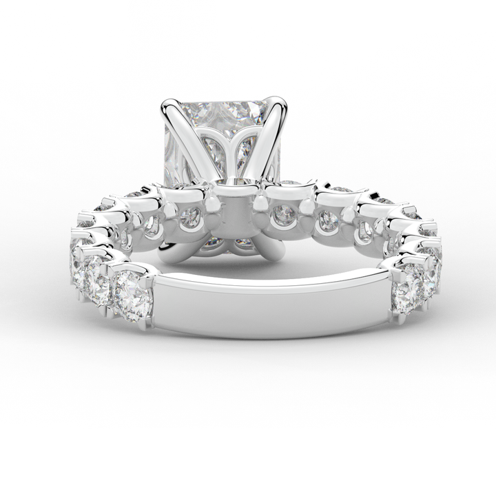 4.35CT.TW EMERALD CUT LAB DIAMOND ENGAGEMENT RING - Nazarelle