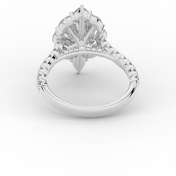 2.75CT.TW OVAL LAB DIAMOND HALO ENGAGEMENT RING - Nazarelle