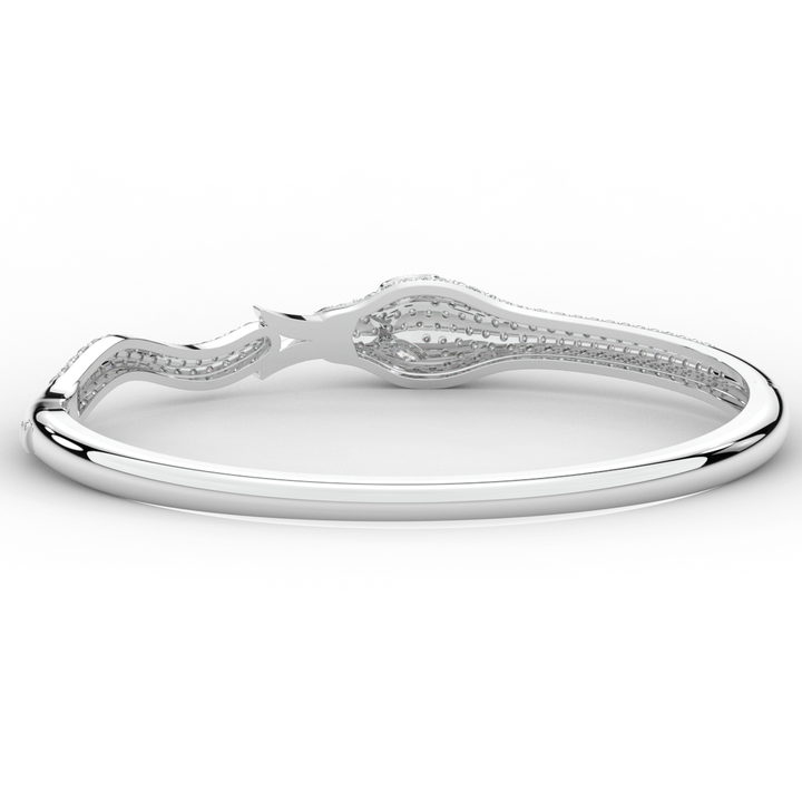 2.00CT.TW ROUND AND PEAR LAB DIAMOND SNAKE BANGLE - Nazarelle