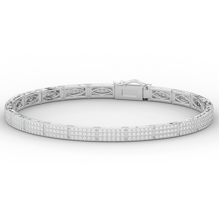 2.25CT.TW ROUND LAB DIAMOND TENNIS BRACELET - Nazarelle