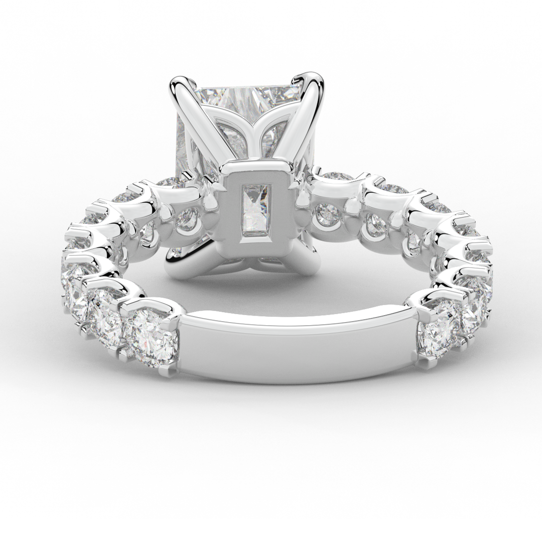 4.35CT.TW RADIANT LAB DIAMOND ENGAGEMENT RING - Nazarelle