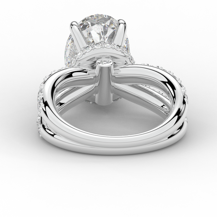 6.25CT.TW OVAL LAB DIAMOND ENGAGEMENT RING - Nazarelle