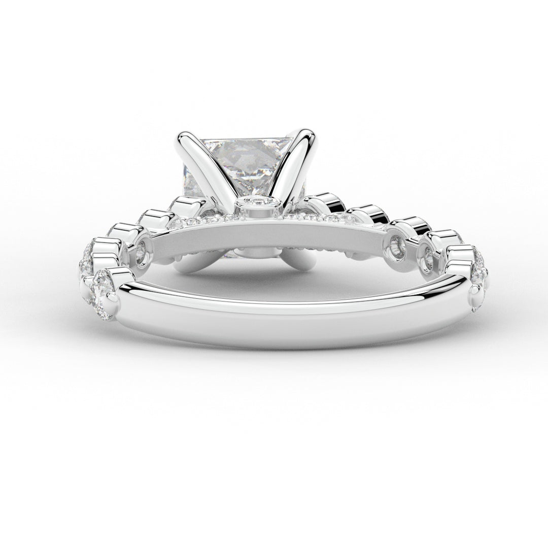 3.90CT.TW PRINCESS LAB DIAMOND ENGAGEMENT RING - Nazarelle