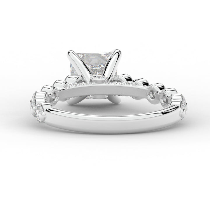 3.90CT.TW PRINCESS LAB DIAMOND ENGAGEMENT RING - Nazarelle