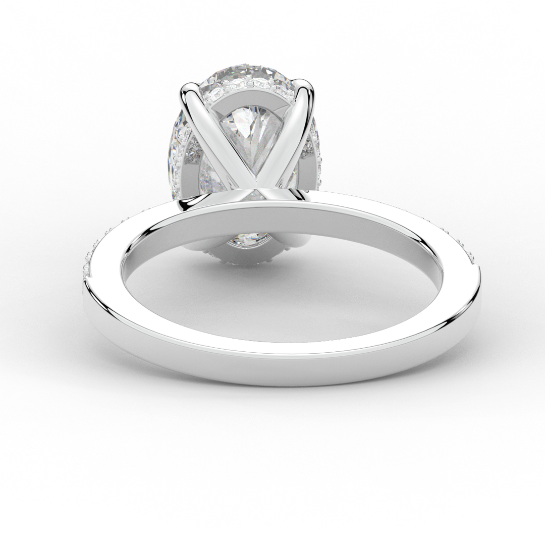2.70CT.TW OVAL LAB DIAMOND SOLITAIRE ENGAGEMENT RING - Nazarelle