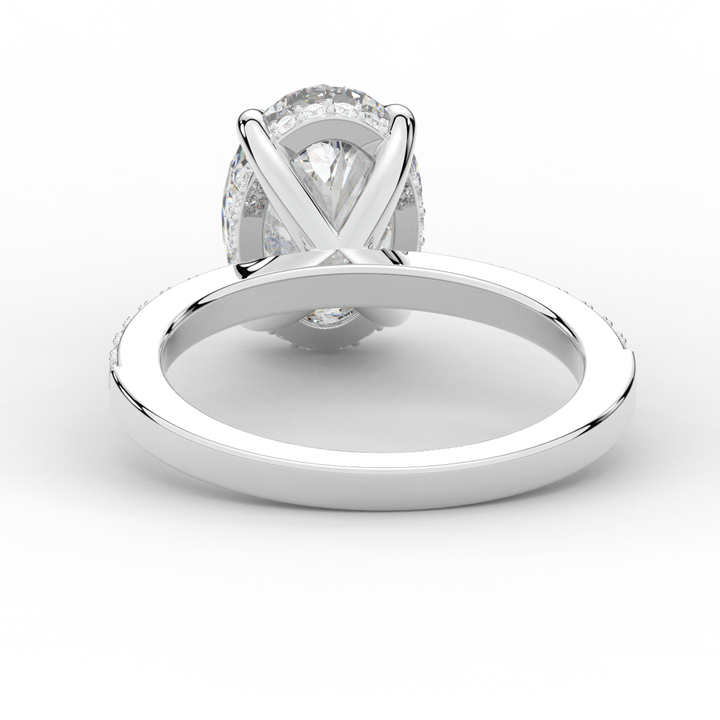 2.70CT.TW OVAL LAB DIAMOND SOLITAIRE ENGAGEMENT RING - Nazarelle