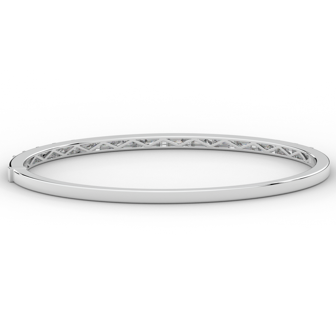 1.50CT.TW BAGUETTE LAB DIAMOND SHARED PRONG BANGLE - Nazarelle