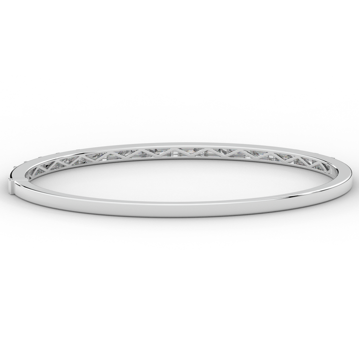 1.50CT.TW BAGUETTE LAB DIAMOND SHARED PRONG BANGLE - Nazarelle