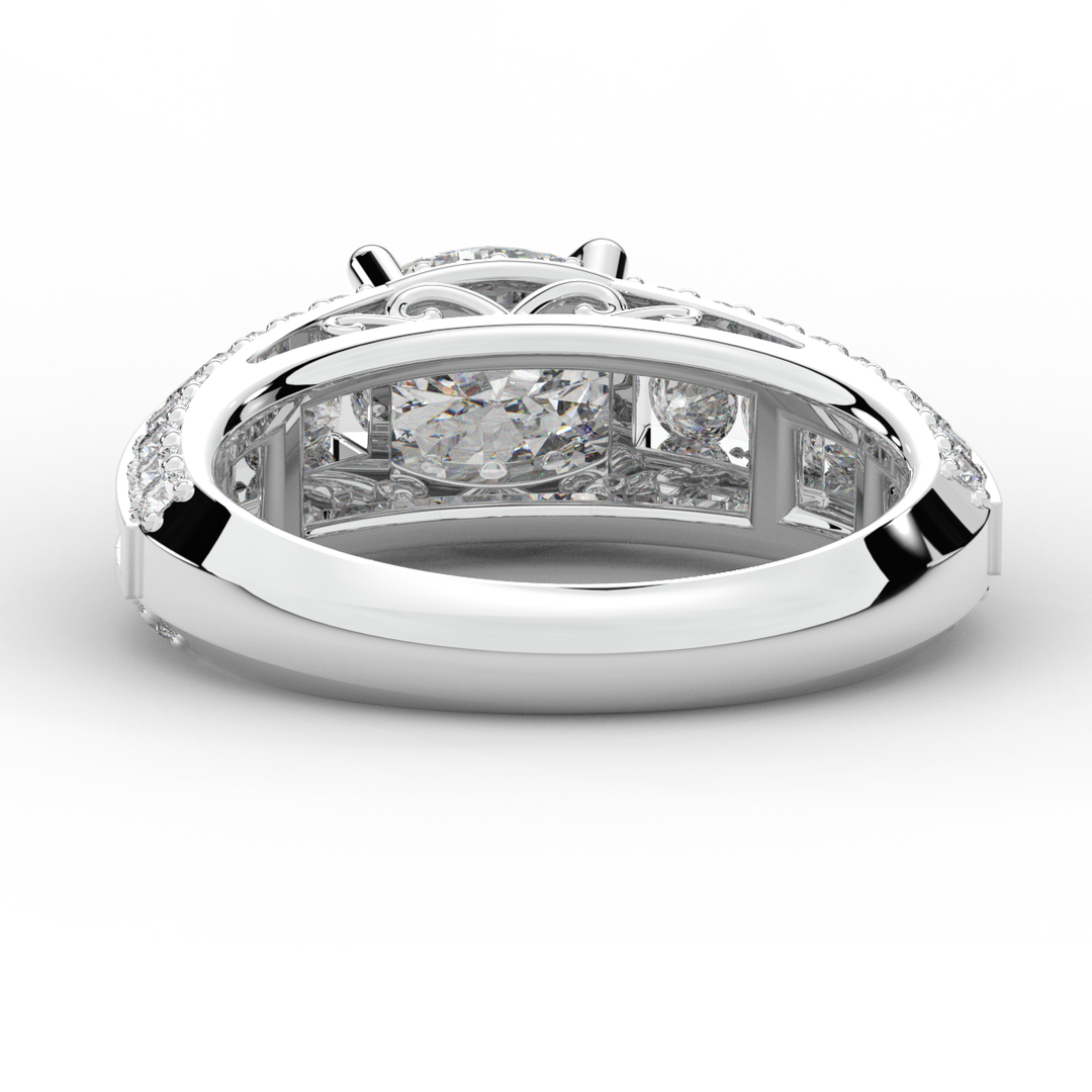 1.80CT.TW OVAL LAB DIAMOND SOLITAIRE ENGAGEMENT RING - Nazarelle