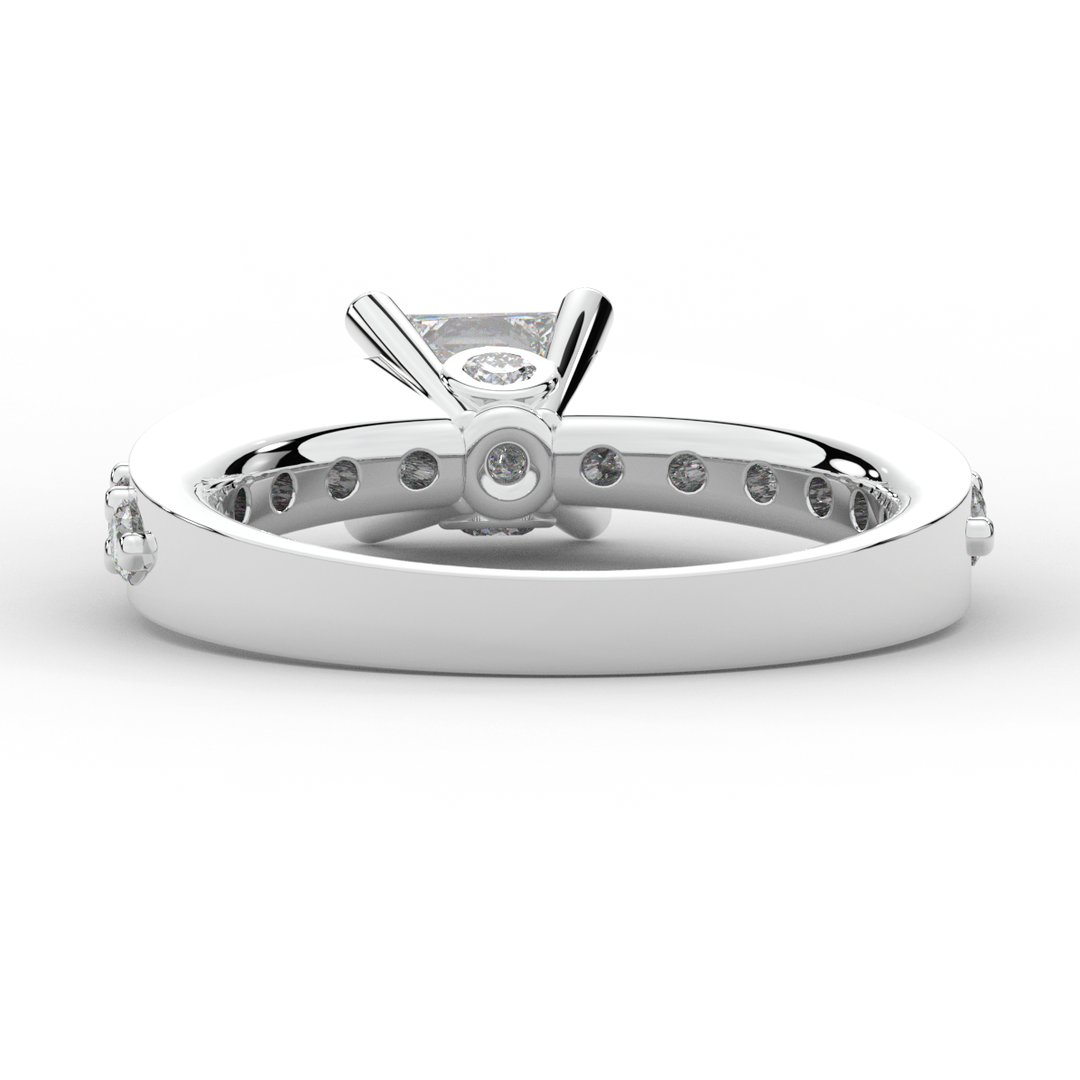 1.75CT.TW PRINCESS LAB DIAMOND SOLITAIRE ENGAGEMENT RING - Nazarelle