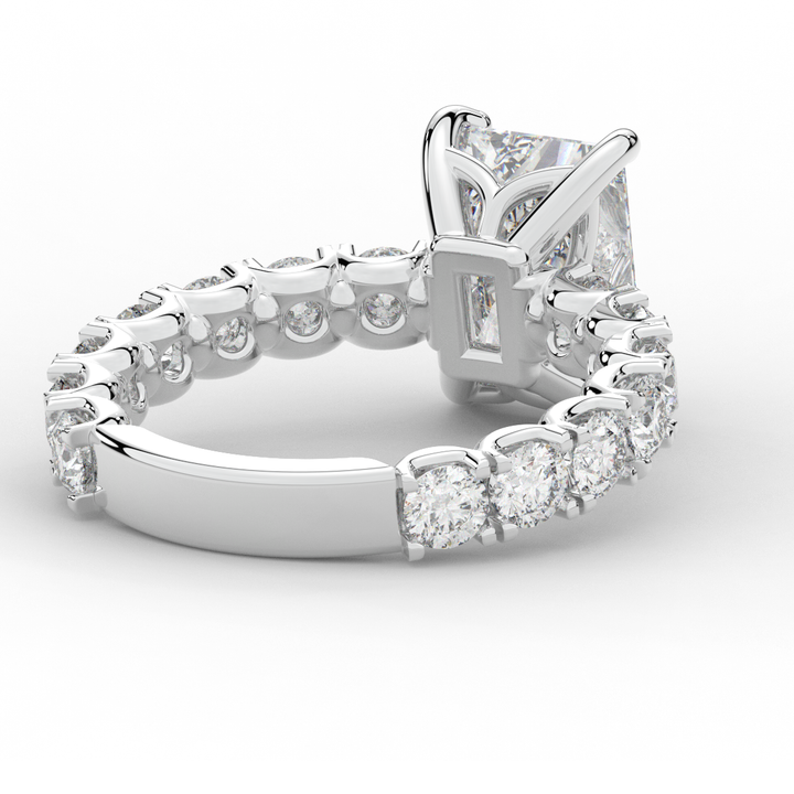 4.35CT.TW RADIANT LAB DIAMOND ENGAGEMENT RING - Nazarelle