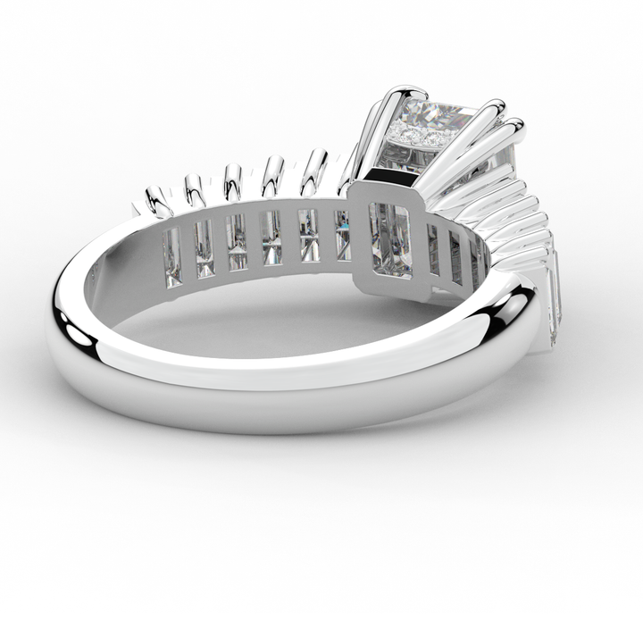 2.60CT.TW EMERALD CUT LAB DIAMOND ENGAGEMENT RING - Nazarelle