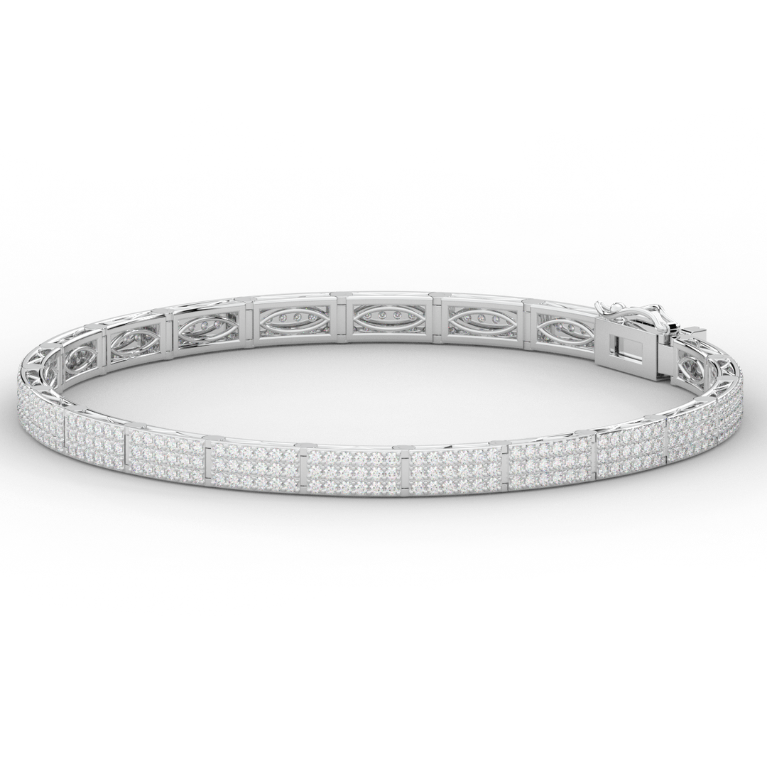 2.25CT.TW ROUND LAB DIAMOND TENNIS BRACELET - Nazarelle