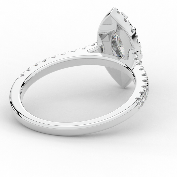 0.80CT.TW MARQUISE LAB DIAMOND HALO ENGAGEMENT RING - Nazarelle