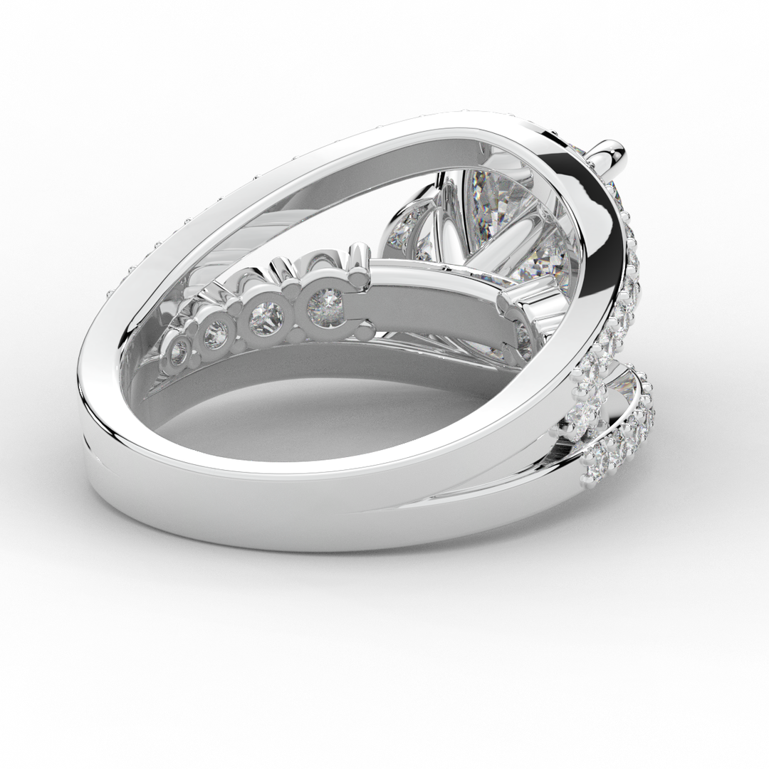 3.30CT.TW CUSHION LAB DIAMOND ENGAGEMENT RING - Nazarelle
