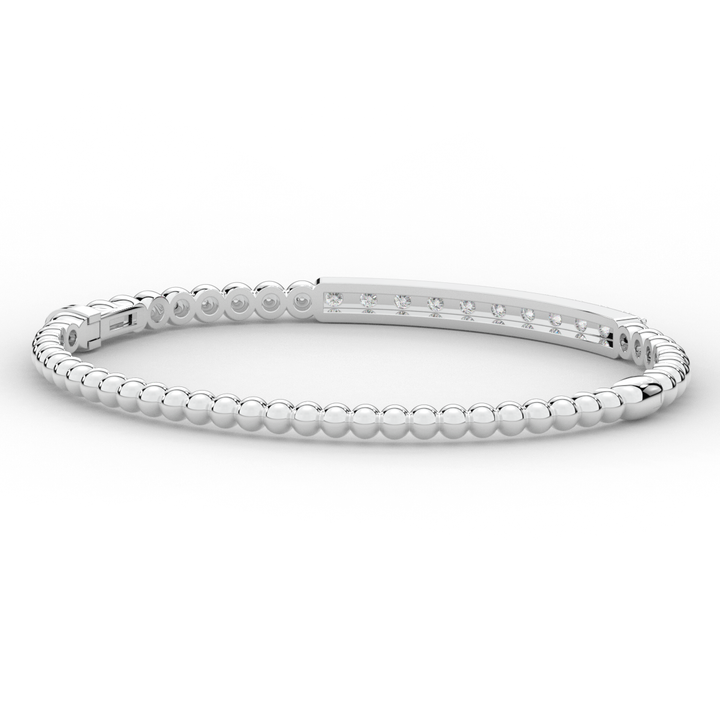 1.10CT.TW ROUND LAB DIAMOND BANGLE - Nazarelle