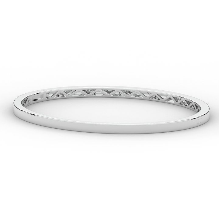 0.15CT.TW ROUND LAB BEZEL SET DIAMOND BANGLE - Nazarelle
