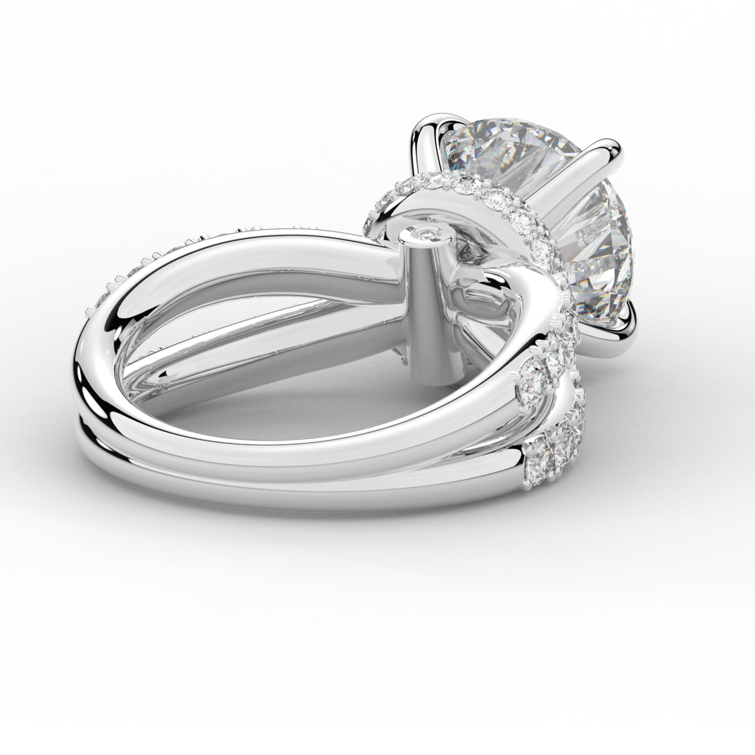 6.25CT.TW ROUND LAB DIAMOND ENGAGEMENT RING - Nazarelle