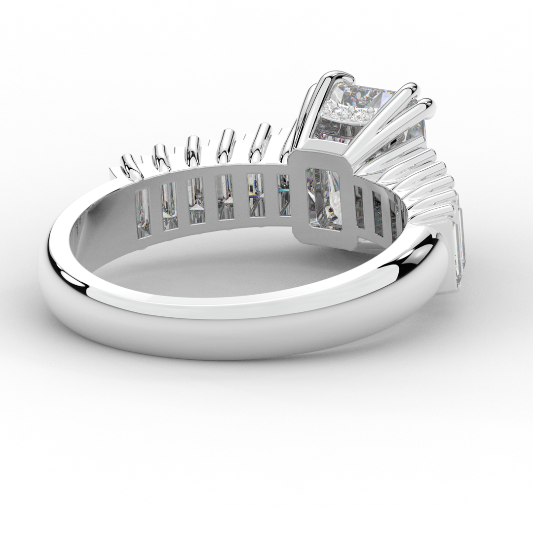 2.60CT.TW RADIANT LAB DIAMOND ENGAGEMENT RING - Nazarelle