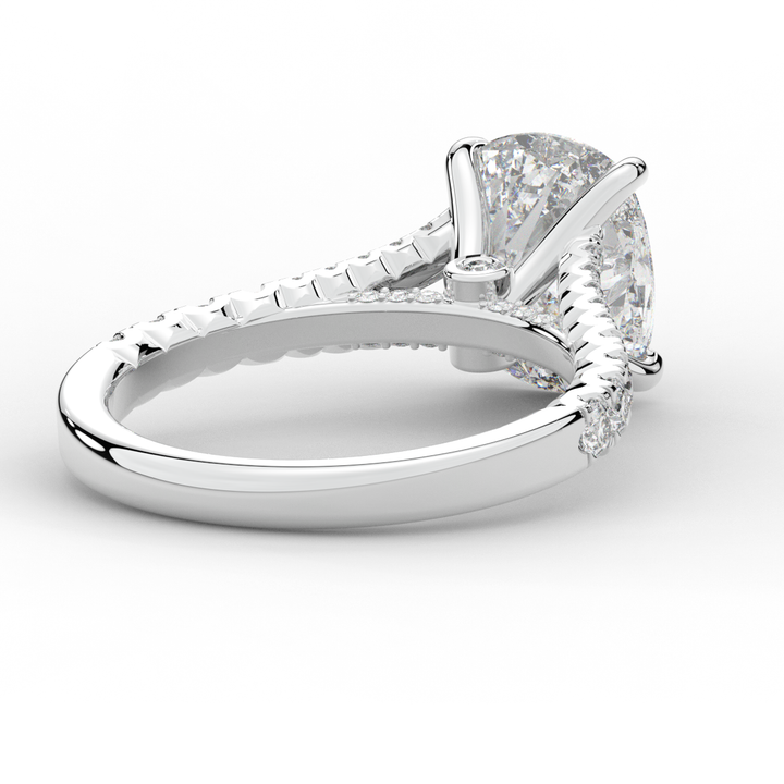 3.45CT.TW CUSHION LAB DIAMOND ENGAGEMENT RING - Nazarelle