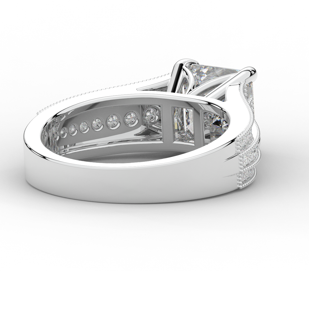 3.55CT.TW ASSCHER LAB DIAMOND ENGAGEMENT RING - Nazarelle