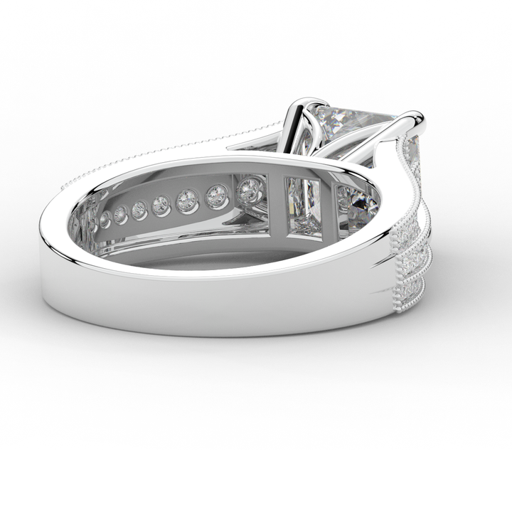 3.55CT.TW ASSCHER LAB DIAMOND ENGAGEMENT RING - Nazarelle