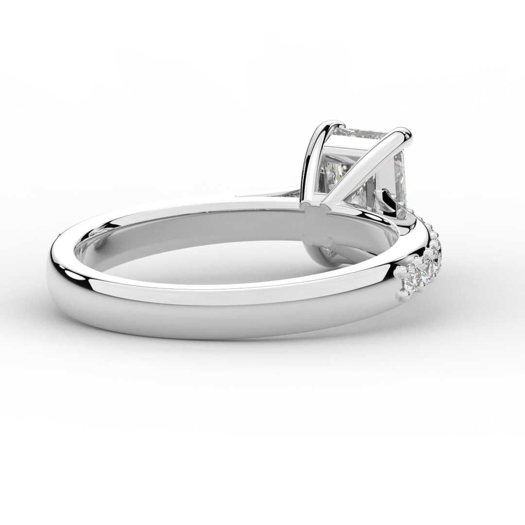 1.25CT.TW RADIANT LAB DIAMOND SOLITAIRE ENGAGEMENT RING - Nazarelle
