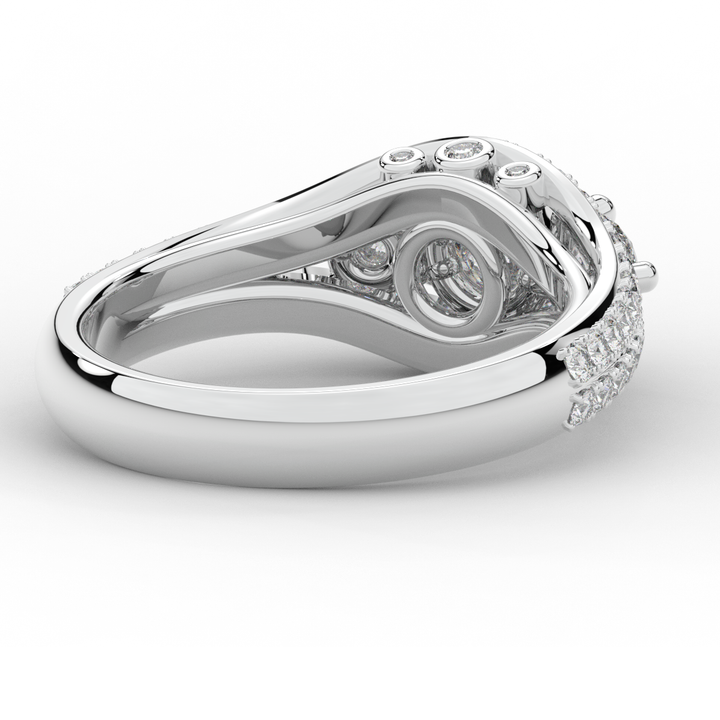 1.90CT.TW ROUND LAB DIAMOND THREE STONE ENGAGEMENT RING - Nazarelle