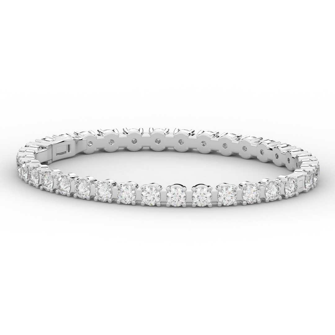 9.00CT.TW ROUND LAB DIAMOND ETERNITY BANGLE - Nazarelle