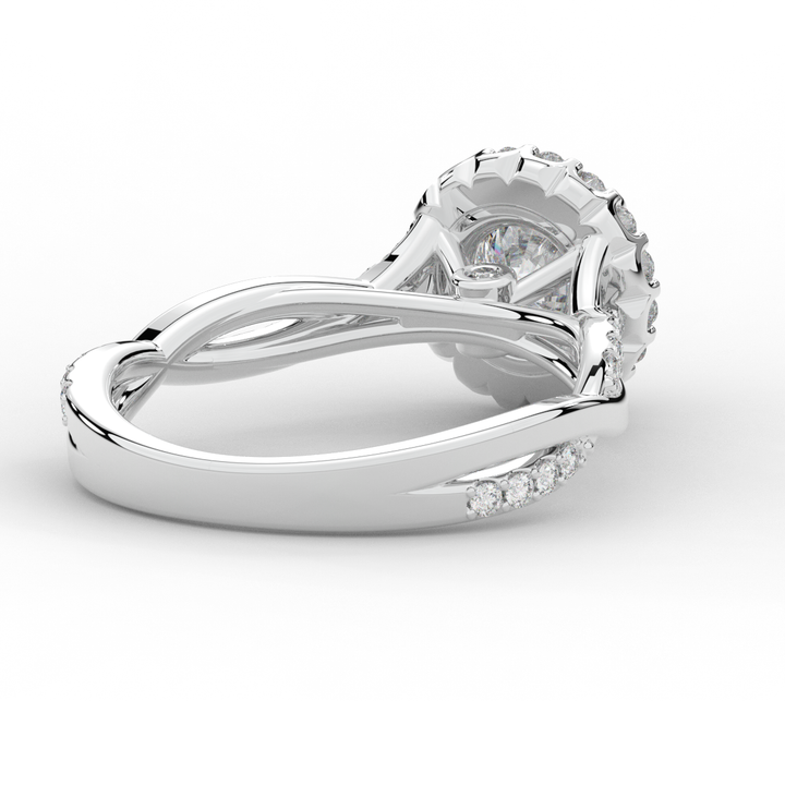 1.30CT.TW ROUND LAB DIAMOND ENGAGEMENT RING - Nazarelle