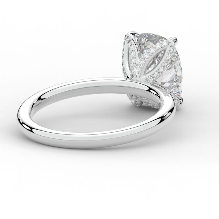 3.10CT.TW CUSHION LAB DIAMOND ENGAGEMENT RING - Nazarelle