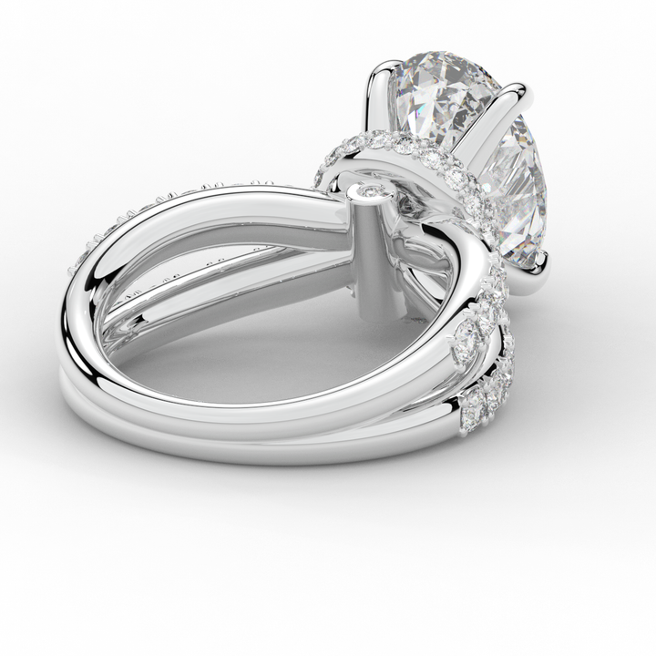 6.25CT.TW OVAL LAB DIAMOND ENGAGEMENT RING - Nazarelle