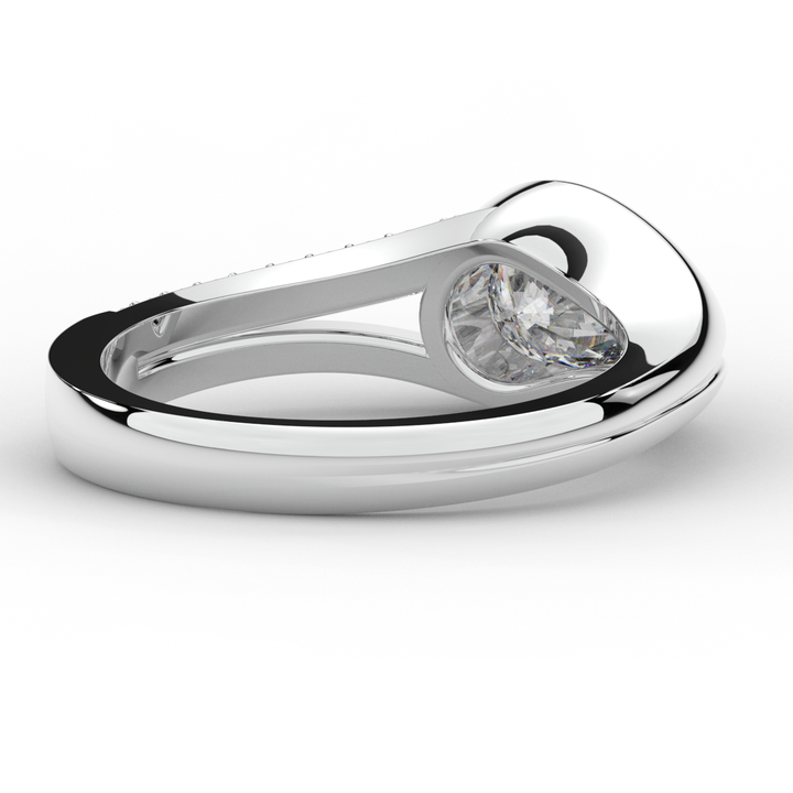 1.10CT.TW ROUND LAB DIAMOND SOLITAIRE ENGAGEMENT RING - Nazarelle