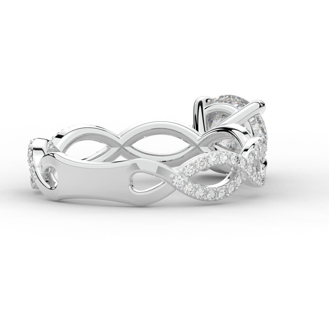 1.30CT.TW ROUND LAB DIAMOND ENGAGEMENT RING - Nazarelle