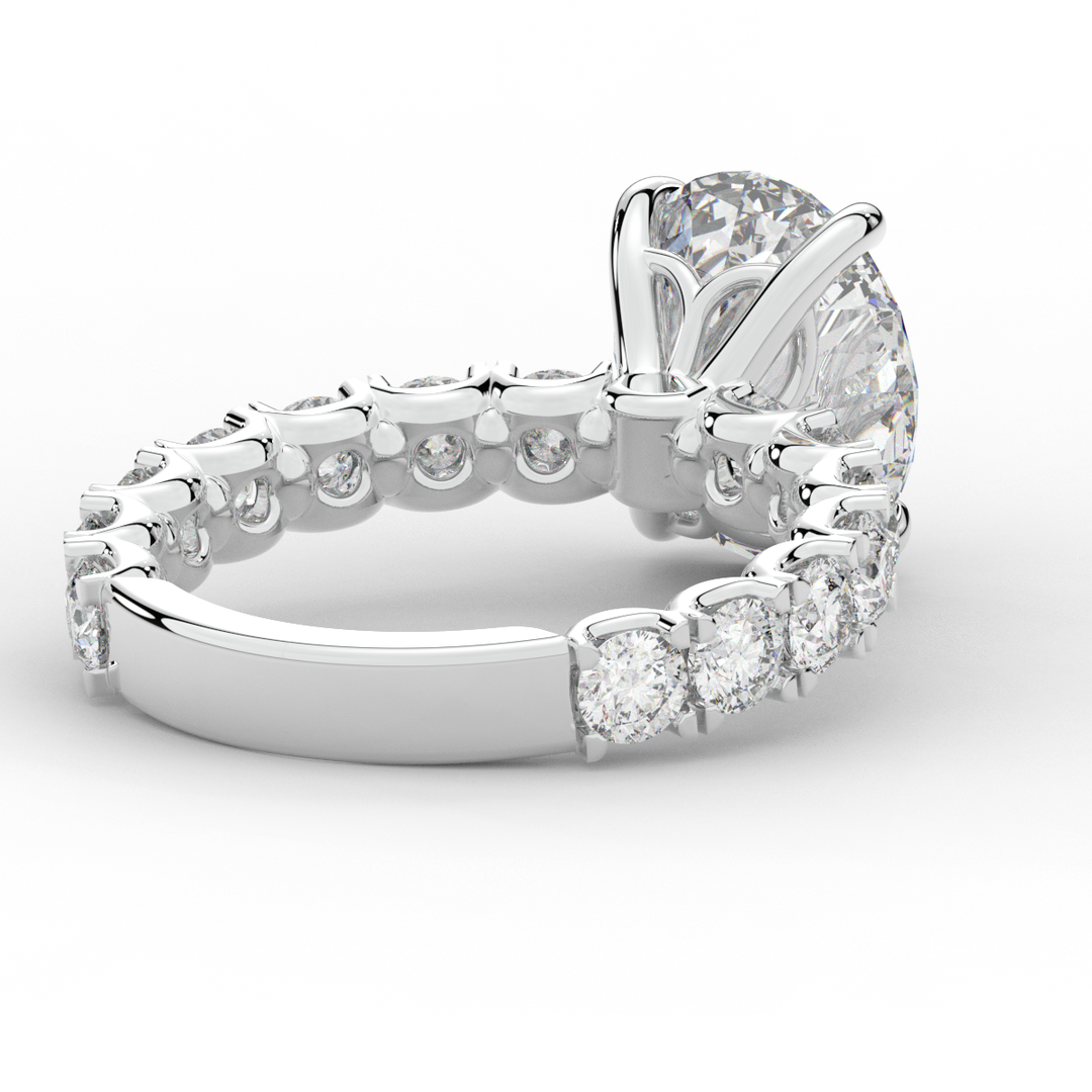 4.35CT.TW OVAL LAB DIAMOND ENGAGEMENT RING - Nazarelle